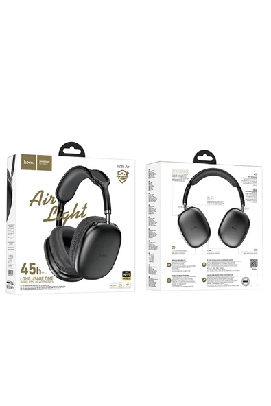 Hoco. W35 Air Triumph Aux Destekli Bluetooth Kablosuz Kulaklık - Siyah - Resim 6