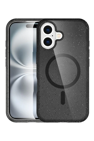 Apple iPhone 16 Star Magsafe Kapak - Siyah - Resim 2