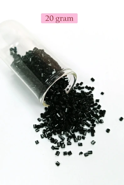 LitaeTrend Kesme Cam Boncuk 2mm - 20 Gram - Siyah -BNC312 ürün görseli 1
