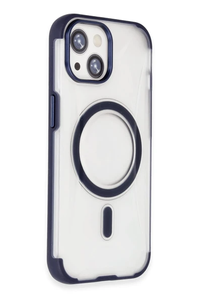 iPhone 15 Hilton Magsafe Kapak - Lacivert - Resim 2