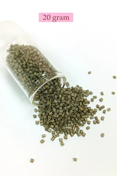 LitaeTrend Kesme Cam Boncuk 2mm - 20 Gram - Mat Asker Yeşili -BNC317 ürün görseli 1