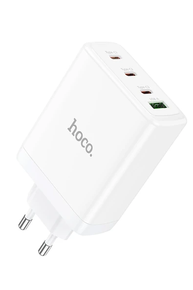 Hoco. N31 Leader PD 100W 3 Adet Type-C 1 Adet USB Şarj Aleti - Beyaz - Resim 3