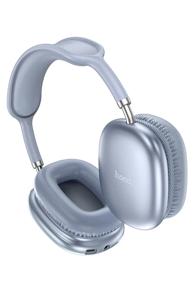Hoco. W35 Air Triumph Aux Destekli Bluetooth Kablosuz Kulaklık - Mavi - Resim 5