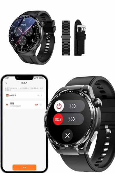 CEYLAN ADAM Akıllı Saat Yeni Nesil Üç Kordonlu Nabız Ölçer Çağrı Cevaplama - Resim 5