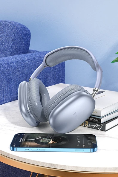 Hoco. W35 Air Triumph Aux Destekli Bluetooth Kablosuz Kulaklık - Yeşil - Resim 2