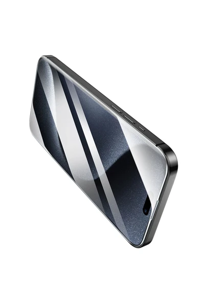 Hoco. iPhone 16 Pro Max 3D Full Screen HD Cam Ekran Koruyucu - Siyah - Resim 4