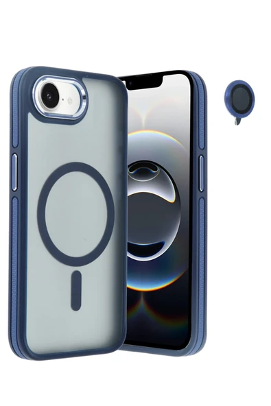 iPhone 16E Winner Magsafe Kapak - Lacivert - Resim 5