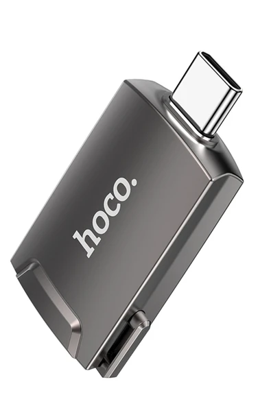 Hoco. UA19 Tak Çalıştır HDMI to Type-C Dönüştürücü - Gri - Resim 6