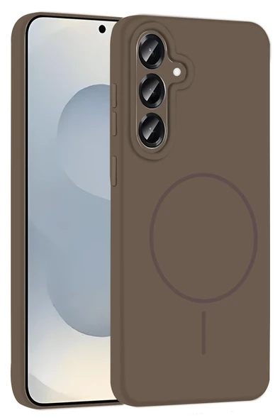 Samsung Galaxy S23 FE Kılıf Jully Magsafe Kapak - Kahverengi ürün görseli 1