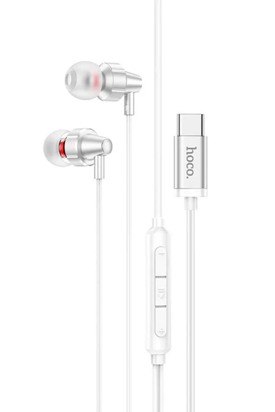 Hoco. M90 Delight 1.2M Type-C Dijital Mikrofonlu Kablolu Kulaklık - Gümüş - Resim 6