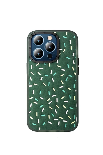 iPhone 15 Pro Max Kılıf HBC-222 Bern Kapak - Koyu Yeşil - Resim 6