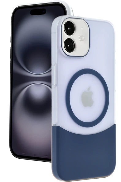 iPhone 11 Velar Magsafe Kapak - Lacivert - Resim 3