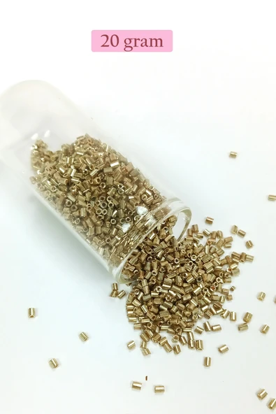 LitaeTrend Kesme Cam Boncuk 2mm - 20 Gram - Gold -BNC308 ürün görseli 1