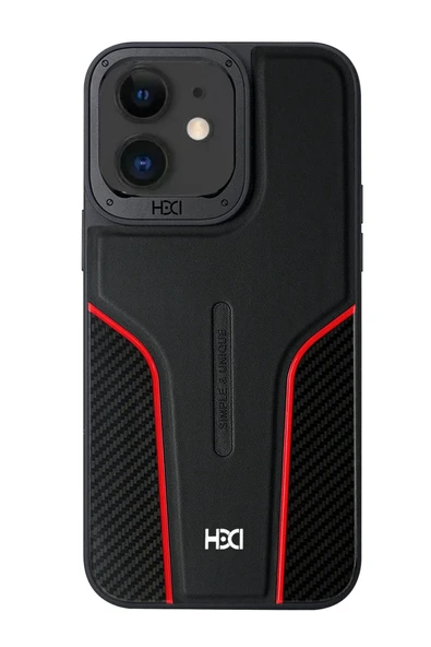 iPhone 11 HBC-264 Lambor Karbon Fiber Sport Kapak - Siyah ürün görseli 1