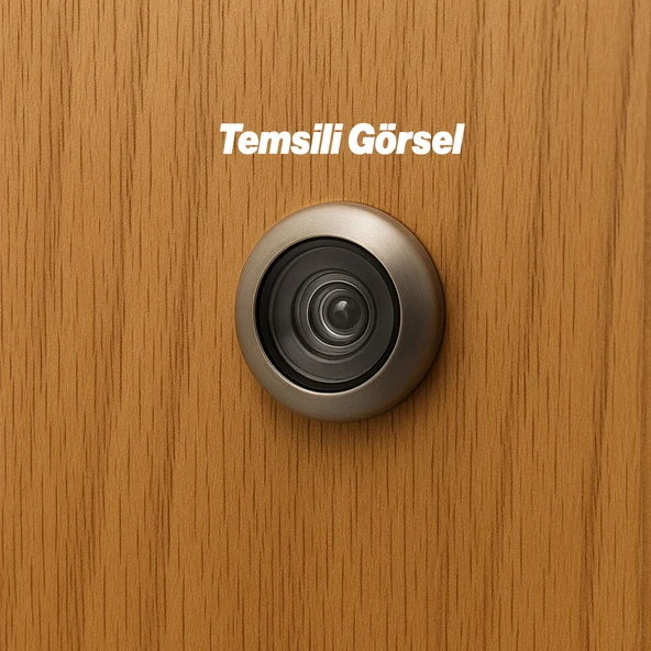 Kapı Dürbünü Kısa Saten 35-60 mm 14 mm Delik Çapı Güvenlik Gözetleme Aparatı Metal Gövde - Resim 6