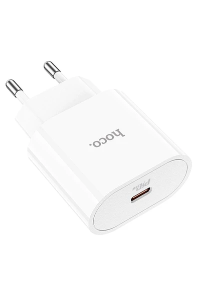 Hoco. C94A Metro 20W Type-C Çıkışlı PD Hızlı Şarj Aleti - Beyaz - Resim 4
