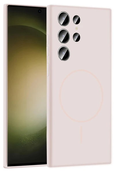 Samsung Galaxy S23 Ultra Kılıf Jully Magsafe Kapak - Pudra ürün görseli 1