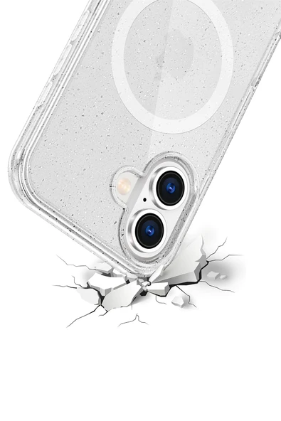 Apple iPhone 16 Star Magsafe Kapak - Şeffaf - Resim 3