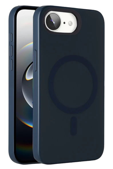 Apple iPhone 16E Tuna PC Slim Magsafe Kapak - Lacivert - Resim 3