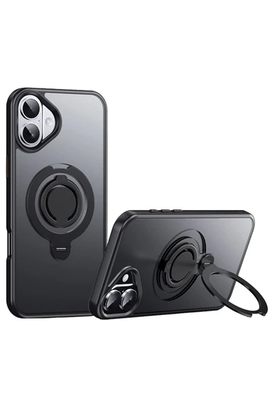 iPhone 16 Avatar 360 Dönen Magsafe Kapak - Siyah ürün görseli 1