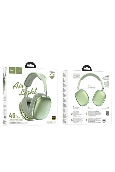 Hoco. W35 Air Triumph Aux Destekli Bluetooth Kablosuz Kulaklık - Yeşil - Resim 8