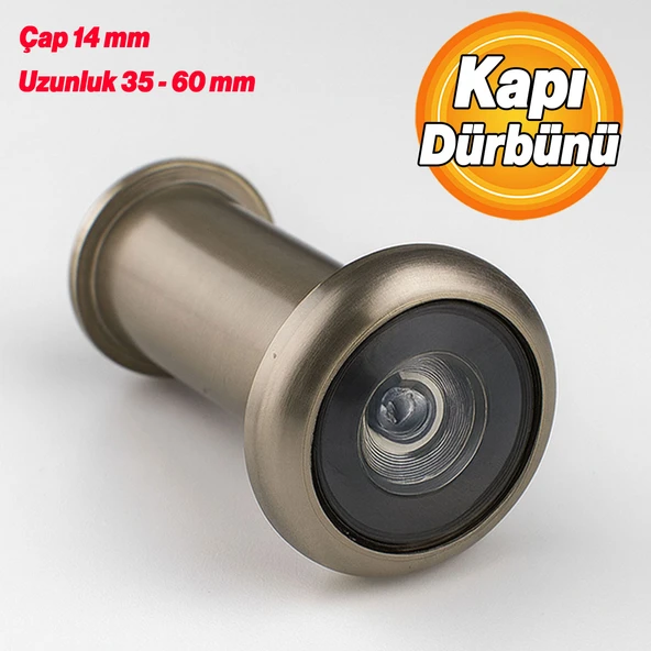 Kapı Dürbünü Kısa Saten 35-60 mm 14 mm Delik Çapı Güvenlik Gözetleme Aparatı Metal Gövde - Resim 2