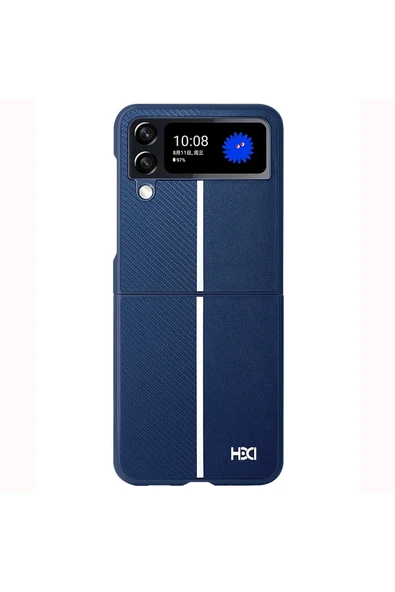 Samsung Galaxy Z Flip 4 Kılıf HBC-155 Lizbon Kapak - Lacivert - Resim 8