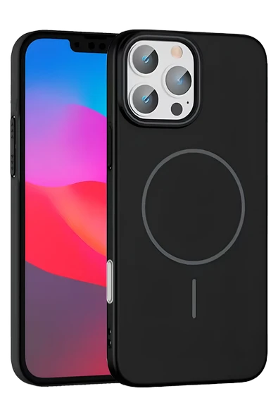 iPhone 16 Pro Broş Magsafe Kapak - Siyah ürün görseli 1