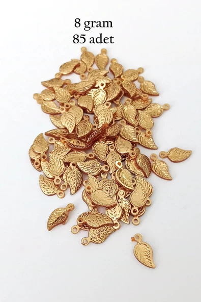 LitaeTrend Oya Abiye Bileklik Kolye Pleksi Metalik Plastik Pul Altın Renk 8 gram 85 adet - BNC486 ürün görseli 1