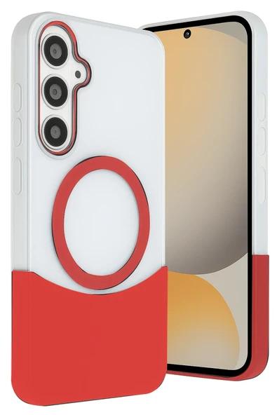 Samsung Galaxy S24 FE Velar Magsafe Kapak - Kırmızı ürün görseli 1