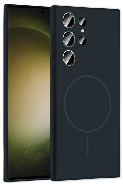 Samsung Galaxy S23 Ultra Kılıf Jully Magsafe Kapak - Füme ürün görseli 1