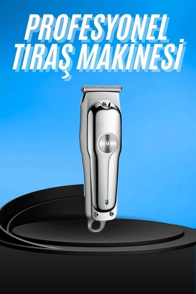 CEYLAN ADAM Paslanmaz Çelik Bıçaklı Kablosuz Şarjlı Dijital Göstergeli Tıraş Makinesi - Resim 2