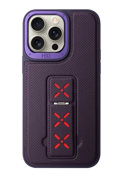 iPhone 14 Pro HBC-248 Lima Standlı Kapak - Derin Mor ürün görseli 1