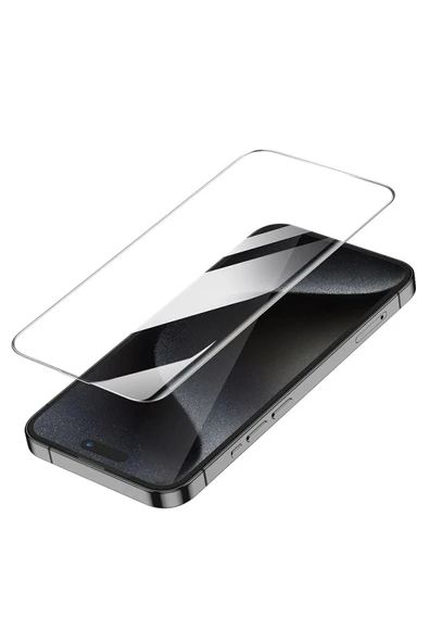 Hoco. iPhone 16 Pro Max 3D Full Screen HD Cam Ekran Koruyucu - Siyah - Resim 3