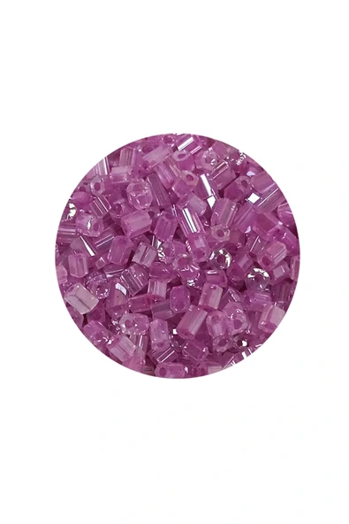 LitaeTrend Kesme Cam Boncuk 2mm - 60 Gram - Şeffaf Eflatun - BNC359 - Resim 2