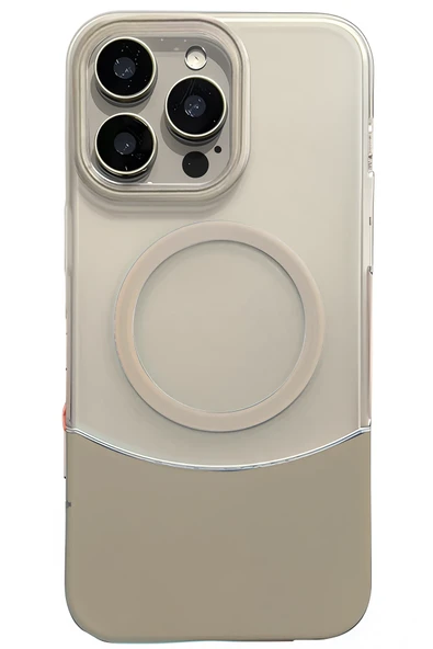 Apple iPhone 16 Pro Velar Magsafe Kapak - Natural Grey - Resim 3