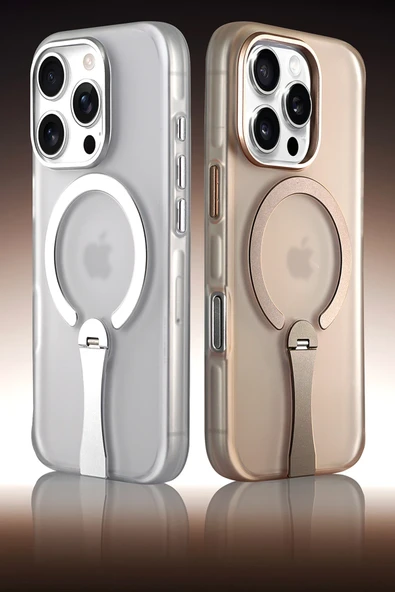 Apple iPhone 15 Pro Max HBC-354 Kunlun Standlı Magsafe Kapak - Siyah - Resim 5