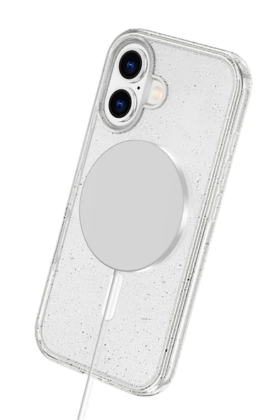 Apple iPhone 16 Star Magsafe Kapak - Şeffaf - Resim 8