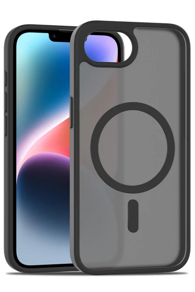 iPhone 16E Jota Magsafe Kapak - Siyah - Resim 4