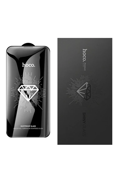 Hoco. iPhone 16 Pro Max 3D Full Screen HD Cam Ekran Koruyucu - Siyah - Resim 2