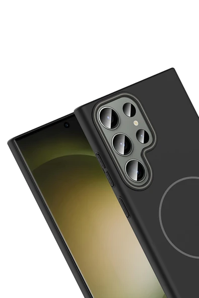 Samsung Galaxy S24 Ultra Broş Magsafe Kapak - Krem - Resim 2