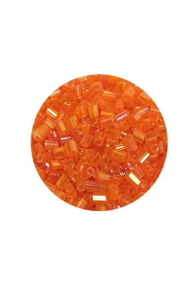 LitaeTrend Kesme Cam Boncuk 2mm - 60 Gram - Şeffaf Turuncu - BNC362 - Resim 2