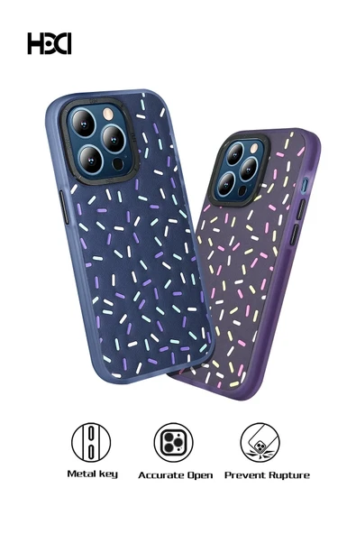 iPhone 14 Pro Max Kılıf HBC-222 Bern Kapak - Lacivert - Resim 4