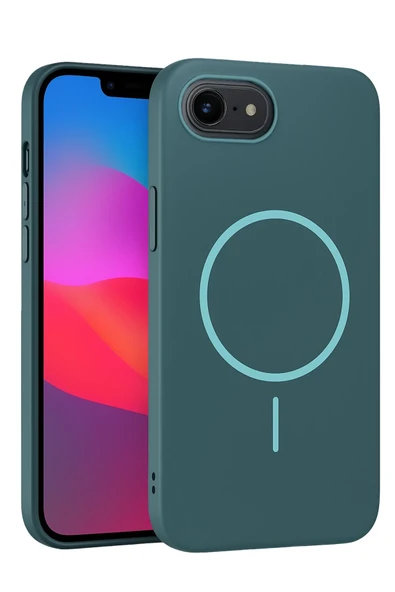 iPhone 16E Broş Magsafe Kapak - Turkuaz - Resim 2