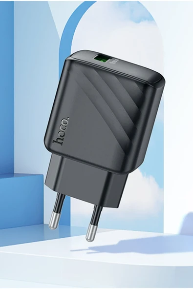 Hoco. CS21A Rich 18W USB 3.0 QC Çıkışlı Hızlı Şarj Aleti - Siyah - Resim 5