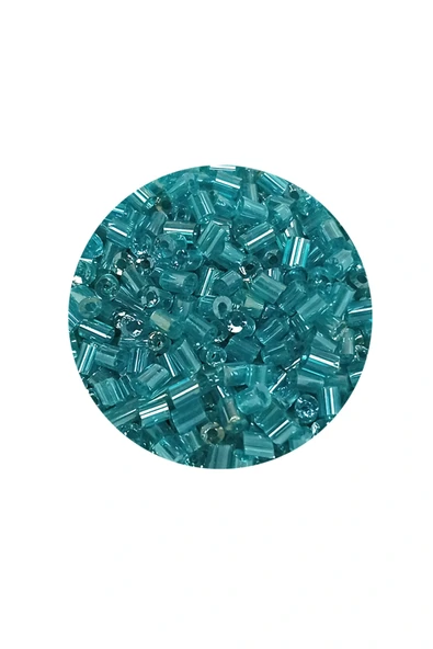 LitaeTrend Kesme Cam Boncuk 2mm - 20 Gram - Şeffaf Turkuaz -BNC316 - Resim 2