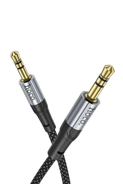 Hoco. UPA26 1M Hasırlı Aux Kablo - Siyah - Resim 2