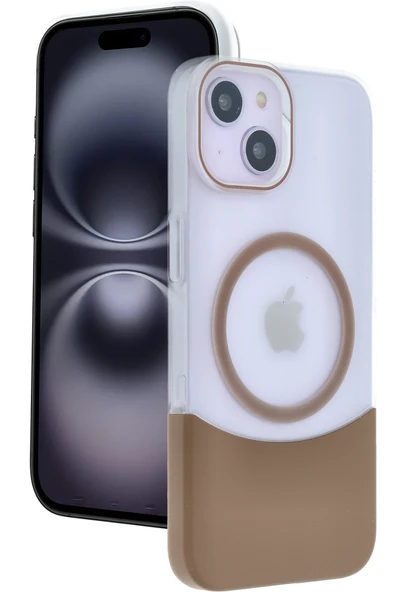 Apple iPhone 15 Velar Magsafe Kapak - Çöl Titanyum ürün görseli 1