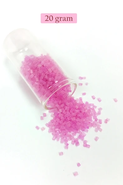 LitaeTrend Kesme Cam Boncuk 2mm - 20 Gram - Şeffaf Mat Pembe -BNC329 ürün görseli 1