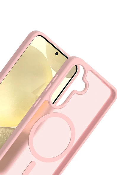 Samsung Galaxy A56 Jota Magsafe Kapak - Pudra - Resim 3